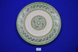 Charlotte Rhead Signed Crown Ducal Green Chain Pattern Charger