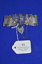 Hallmarked Silver Gate Chain Bracelet - London 1976, ~28.5g