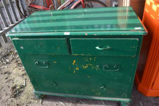 Victorian Painted Pine Two over Two Chest of Drawers