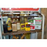 Oil Cans and Bottles by Castrol, Lockhead, etc.