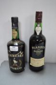Vintage Bottle of Ferreira Port and a Bottle of Blandy’s Madera Wine