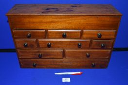 Miniature Bank of Drawers in Mahogany