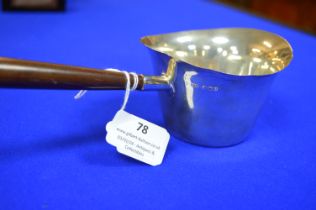 Hallmarked Sterling Silver Ladle with Wooden Handle - Sheffield 1962, ~98g total