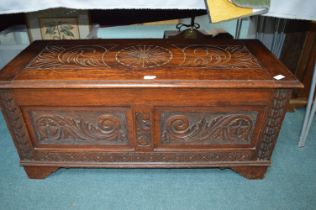 Carved Oak Chest