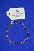 9ct Gold Chain Bracelet ~3.9g