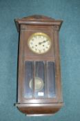 1930’s Oak Cased Wall Clock
