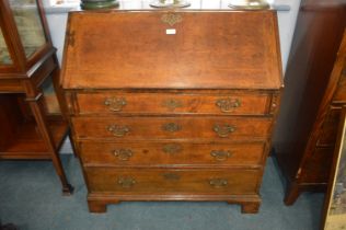 Georgian Oak Four Drawer Bureau