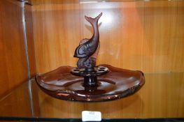 1930’s Glass Flower Display with Dolphin