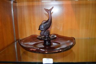 1930’s Glass Flower Display with Dolphin