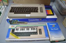 Commodore 64 Micro Computer with Original Packaging, plus Music Maker, Games, Manuals, etc.