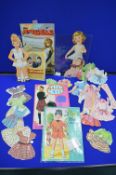 Vintage Dressing Up Dolls, Ovaltineys Booklet, and a Badge