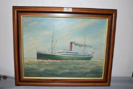 Original Max Parsons Oil on Board Study of SS Aaro