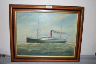 Original Max Parsons Oil on Board Study of SS Aaro