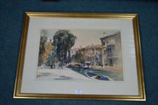 original Watercolour Study of Venice by J. Barrie