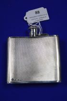 Hallmarked Sterling Silver Hip Flask - Birmingham 1930, ~114g