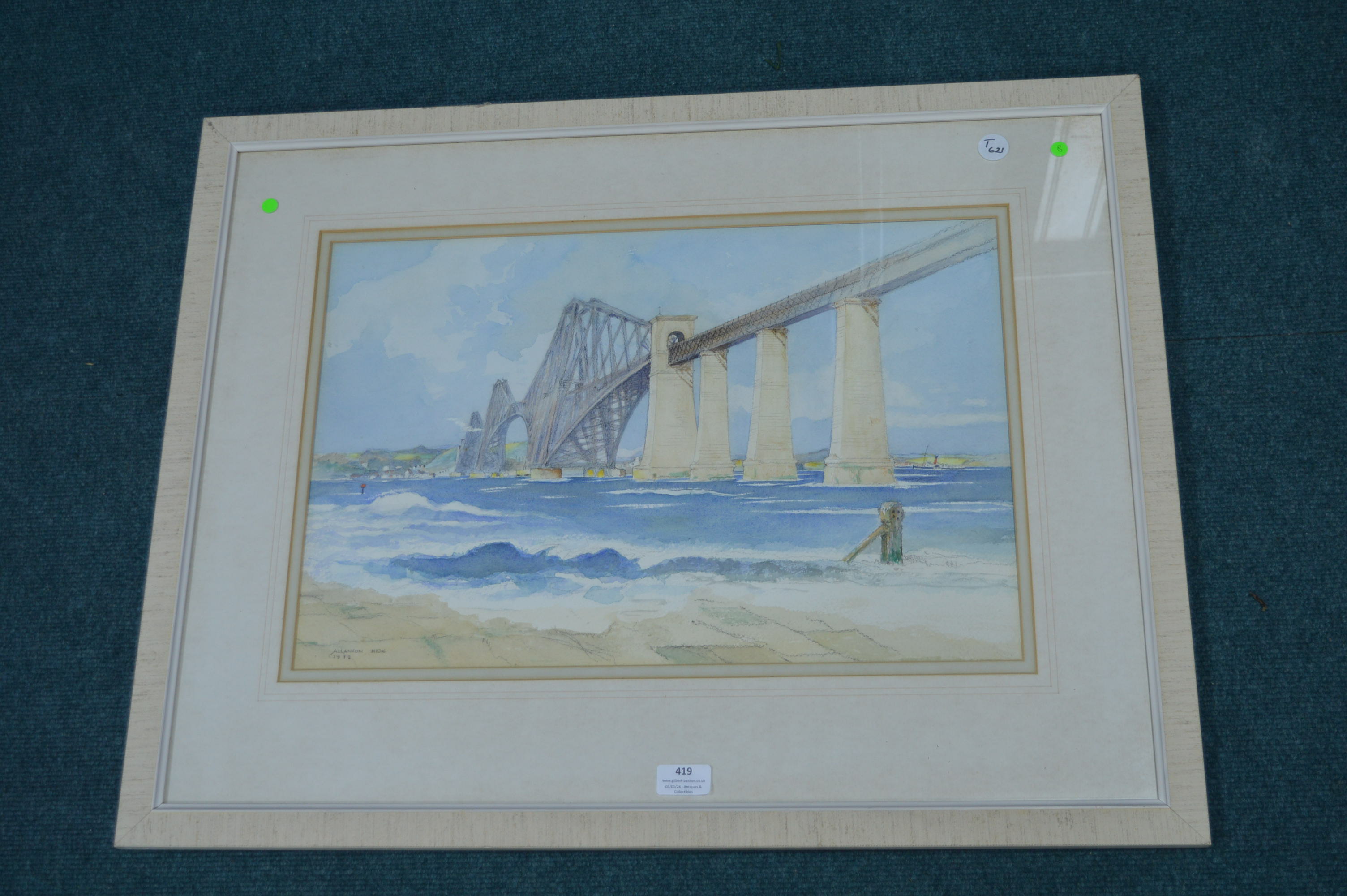 Allanson Hick 1962 Original Watercolour of the For