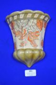 Charlotte Rhead Signed Crown Ducal Golden Leaves Pattern Wall Pocket