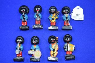 Eight Robertsons Pottery Gollie Figures