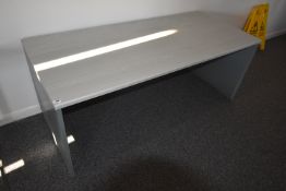 *Wood Grain Effect Two Tone Grey Office Table