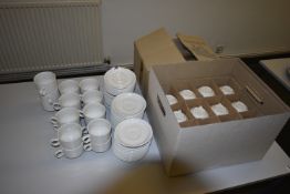 *~60 Churchill White Porcelain Cups with Saucers