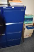 *Bisley Four Drawer Foolscap Filing Cabinet in Blue