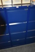 *Bisley Four Drawer Foolscap Filing Cabinet in Blue