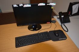*HP Desktop Computer with BenQ Monitor, Keyboard, and Mouse