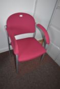 *Office Chair in Cerise on Silver Frame