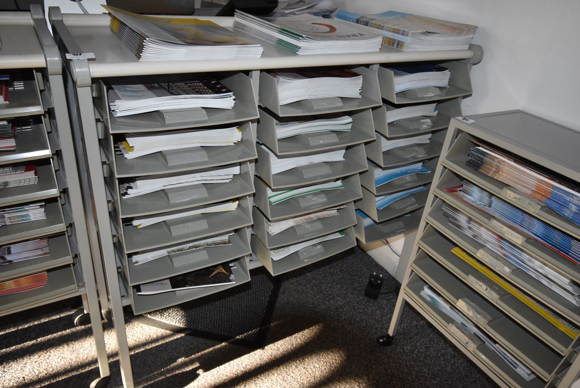 *Three Section Portable Filing Unit