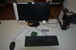 *HP Desktop Computer with Intel i3 Processor, Monitor, Keyboard, and Mouse