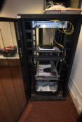 *Sever Cabinet Containing APC UPS, iOmega Star Centre Pro 250D, HP Storage Works, and a HP
