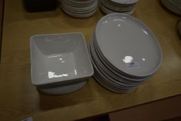 Quantity of Pure White Utopia Vitrified Oval Platters