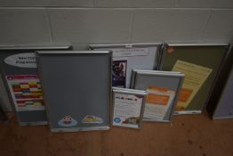 Six Assorted Clip-On Poster Boards