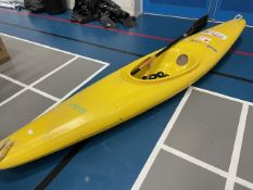 2.6m Yellow Kayak with Paddles