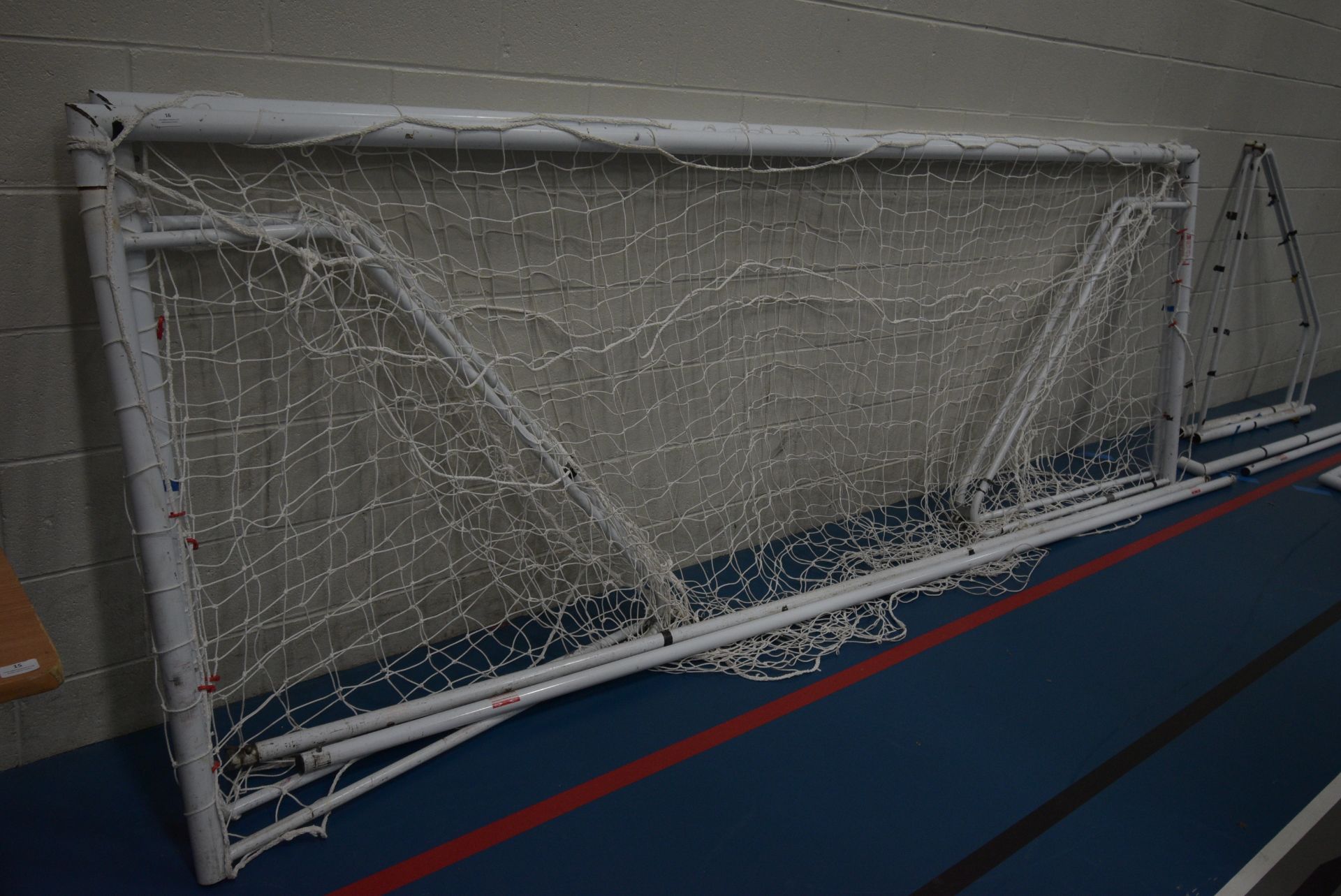 Pair of Gym Goals with Nets ~4m long x 1.2m high