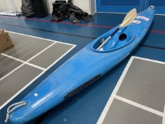 2.6m Blue Kayak with Paddles