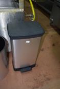 Plastic Pedal Bin (Brushed Aluminum Effect)