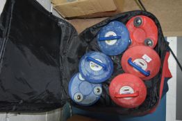 Six Indoor Curling Discs (some AF)