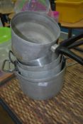 Quantity of Aluminium Pots and Pans