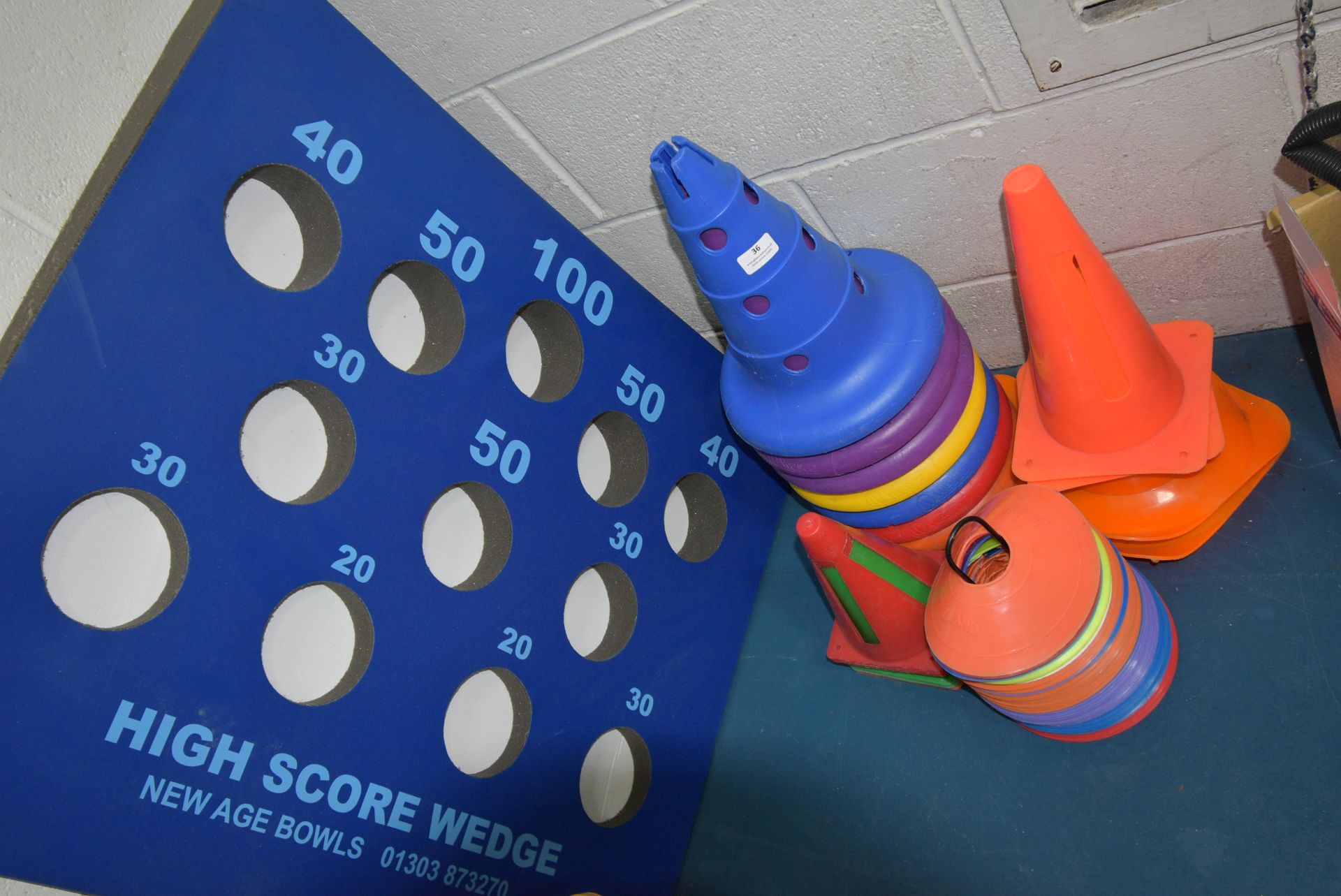 Quantity of Coloured Cones and a High Score Wedge