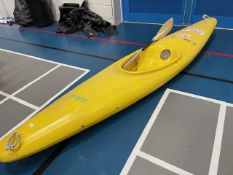 2.6m Yellow Kayak with Paddles