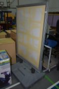 Upright Advertisement Display Stand with Castors