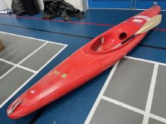 2.6m Red Kayak with Paddles