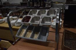 Tabletop Condiment/Cutlery Tray Stand