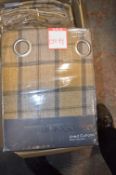 *Four Brae Mustard Lined Eyelet Curtains 90” x 54” drop