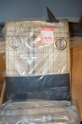 *Four Kirkwall Natural Lined Eyelet Curtains 90” x 54” drop