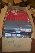 *Montgomery Lined Pencil Pleat Curtains in Red 46” x 54” drop