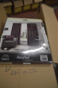*Beresford Roberts Lined Eyelet Curtains in Aubergine 46” x 54” drop