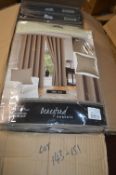 *Beresford Robert Valencia Lined Eyelet Curtains in Mink 66” x 54” drop