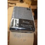 *Beresford Roberts Lined Curtains in Grey with 3” Tape 66” x 90” drop